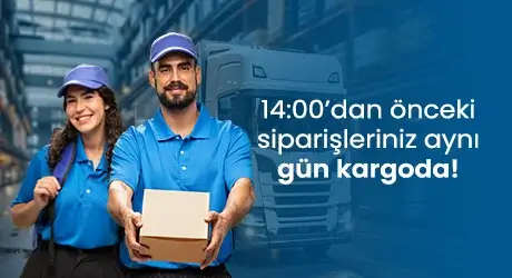 14:00'dan önceki siparişleriniz aynı gün kargoda!